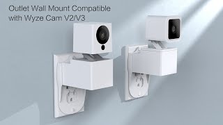 Wyze Cam V3 Wall Mount，Wyze cam V2 Outlet Mount