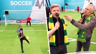 "EXPELLIARMUS!" - Rob Beckett gives Norwich fans funny nicknames during Volley Challenge ⚡🤓