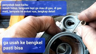 penyakit beat karbu brebet susah hidup#tutorial#honda@Rasamotor