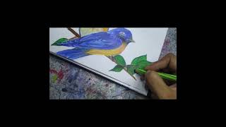 Easy Bird drawing with pencil colour #art #IN THE ART 🎨