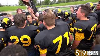 U14 Waterloo Warriors postgame celebrations after winning the OSFL championship