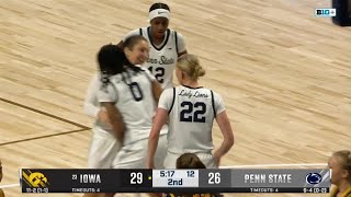 Gabby Elliott Drives to the Rack AND-1 vs. Iowa | Penn State Women's Basketball