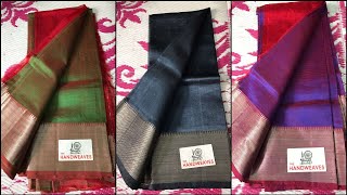 Mangalagiri Handloom Pure Pattu Sarees With 250k Border and Blouse