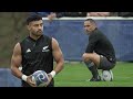 Emotional final training session before Rugby World Cup final for New Zealand