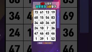 같은숫자찾기 숫자퀴즈 #489