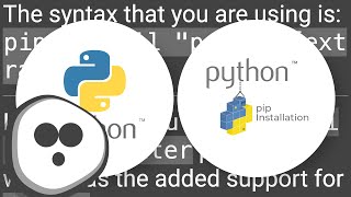 What do square brackets mean in pip install?