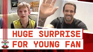 SAINTS SURPRISE HEROIC YOUNG FAN | Emotional call to young supporter who saved a fellow fan's life