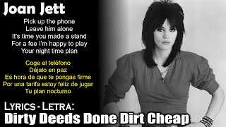 Joan Jett   Dirty Deeds Done Dirt Cheap (Lyrics Spanish-English) (Español-Inglés)