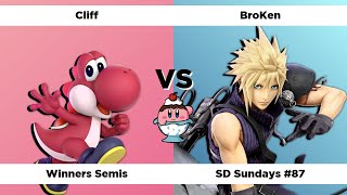 SD Sundays 87: Cliff (Yoshi) vs BroKen (Cloud) Winners Semis