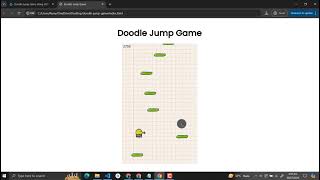 Doodle Jump Game Using HTML, CSS and JavaScript with Source Code
