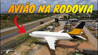 AVIÃO NA RODOVIA 4° ANEL VIÁRIO - SUCATA DO AEROPORTO DE FORTALEZA