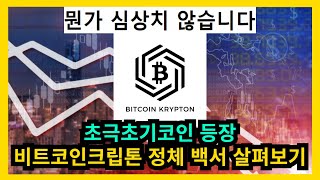 초극초기코인 비트코인크립톤 정체