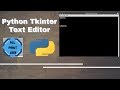Python Text Editor |  Tkinter | With Code