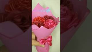 DIY | How to Make a Bouquet of Roses from Satin Ribbons Easy | Wrapping a Round Flower Bouquet