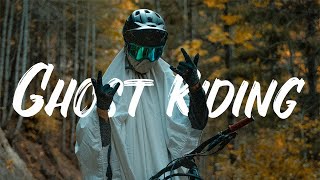 Halloween Ghost Photoshoot on Mountain Bikes