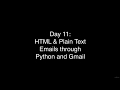 (30 Days of Python) 19-Day 11-HTML and Plain Text Emails through Python and Gmail