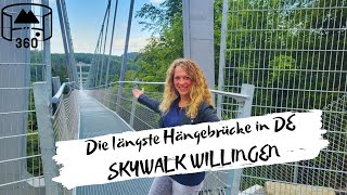 Skywalk Willingen | längste Hängebrücke in DE | 360° Video | 100m Höhe