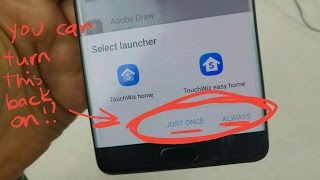 Samsung S6/S7 Bring back "just once" or "always" option when selecting default app selection