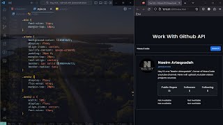 NaeuCode - Day #23 - Github API - Using HTML CSS & JavaScript - No Talking