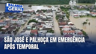 Moradores de São José e Palhoça enfrentam danos da chuva