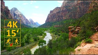 Virtual Run 4k | Zion National Park Utah USA | scenery for treadmill or cross trainer workout