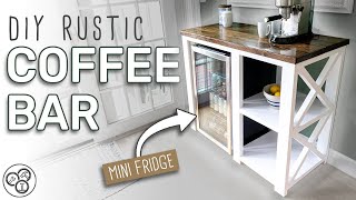 DIY Coffee Bar / Mini Fridge Table - Beginner Woodworking