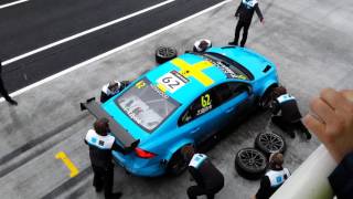 Volvo Polestar Cyan Racing  Pitstop in Fia Wtcc Race of Hungary 2016