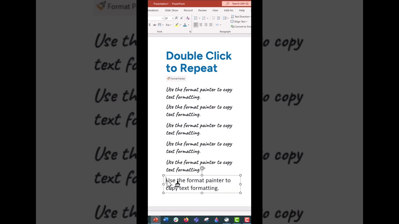 Copy Text Format in PowerPoint?!  [PPT TIPS] #shortsfeed