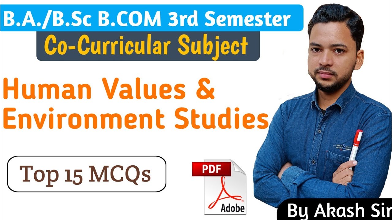 Human Values & Environment Studies B.A. 3rd Semester (Co-Curricular ...