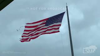 06-26-2023 Walker, La - Strong Winds in Thunderstorm Blows Small Objects Around