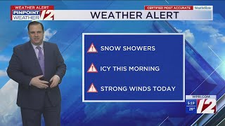 WPRI 12 Weather Forecast for 2/17/25:  Icy this Morning; Windy Today