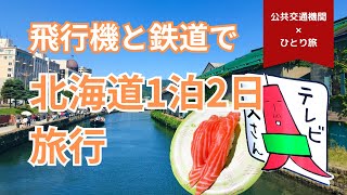 【免許なし旅】飛行機と鉄道だけで北海道1泊2日旅行！札幌・小樽でグルメと定番観光スポットを巡る旅へ