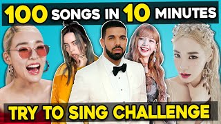 Tiffany Young Tries To Sing 100 Pop Songs In 10 Minutes | REACT