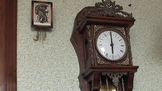 German And Dutch Vintage Pendulum Wall Clock / Clock Variety / Size Comparison / Interior Details