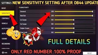 OB44 After Update New Sensitivity Setting In Free Fire | 200 Sensitivity For 2GB 3GB 4GB 5GB 6GB Ram