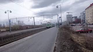 Singleclip: InterCity pulled by Sr3 leaves from Mikkeli