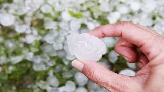 balls of ice | called hail | fall from the sky