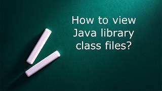 How to view java library class files in IDE