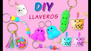 8 IDEAS SUPER BONITAS DE LLAVEROS - CÓMO HACER LLAVEROS CASEROS - Manualidades Fáciles y Divertidas