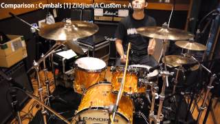 Comparison Cymbals シンバル比較 Zildjian and Koide 横瀬卓哉