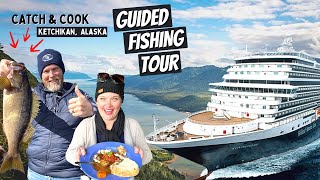 YOU HAVE TO DO THIS IN ALASKA!!  Fishing Excusion - Savor Your Catch (Holland America Koningsdam)