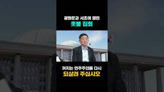 광화문과 서초에 열린 촛불 집회, 꺼지는 민주주의를 다시 되살려 주십시오