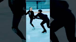 Valeriy and Dasha melting the ice with their charm. #figureskating #valeriyangelopol