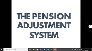 Pension payment and two-track essentials