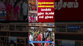 திருவண்ணாமலை அண்ணாமலையார் கோவிலில் துர்கா ஸ்டாலின் சாமி தரிசனம் | DMK