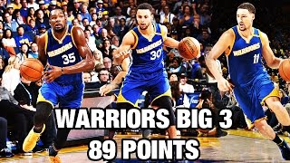 Stephen Curry, Kevin Durant, & Klay Thompson Put up 89 Points!