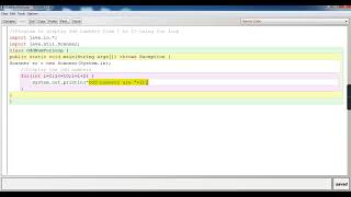 ODD NUMBERS FOR LOOP|| JAVA CLASS by ASHISH
