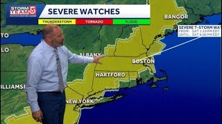 Severe thunderstorm watches up for most of Mass.