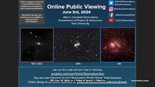 York University Allan I. Carswell Observatory OPV June 3rd, 2024