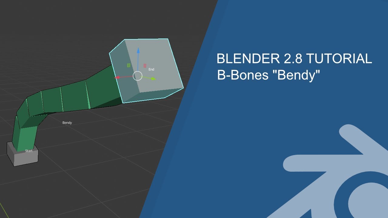 Blender 2.8 Tutorial: Armature B-Bones "bendy" - YouTube